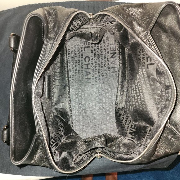 Chanel Square Stitch Black Satchel Quilted Caviar Small - Picture 7 of 12